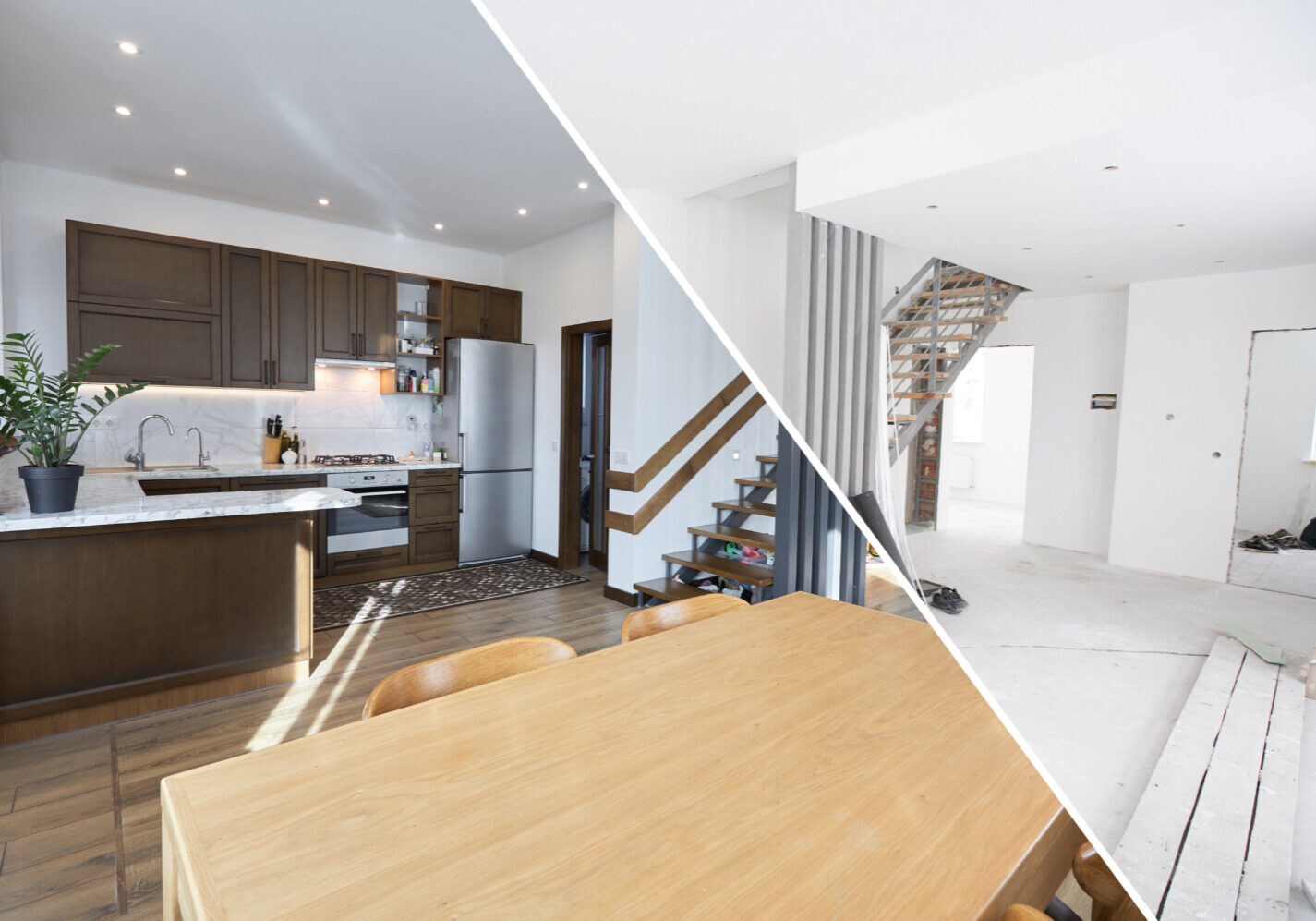 full home renovation in Colchester before and after